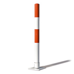 Barriers Safety and marking bumper protection crash protection bollard red/white.  W: 76, H: 1000 (mm). Article code: 42.104.15.052