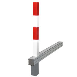 Barriers Safety and marking bumper protection fold down protect pole, black/yellow.  H: 1000 (mm). Article code: 42.113.13.584