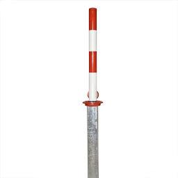 Barriers Safety and marking bumper protection crash protection bollard red/white Height (mm):  2050.  W: 76, H: 2050 (mm). Article code: 42.140.16.470