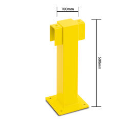 Protection guards Safety and marking bumper protection corner protection Version:  corner protection.  W: 100, D: 100, H: 500 (mm). Article code: 42.194.18.142
