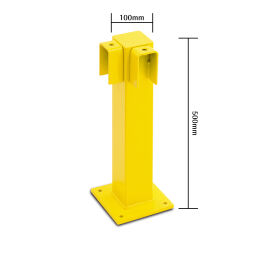 Protection guards Safety and marking bumper protection corner protection Version:  corner protection.  W: 100, D: 100, H: 500 (mm). Article code: 42.194.13.760