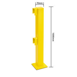 Protection guards Safety and marking bumper protection corner protection Version:  corner protection.  W: 70, D: 70, H: 1000 (mm). Article code: 42.194.25.033