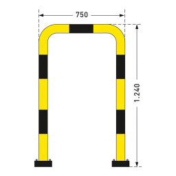 Arceaux de protection flexible barrière de protection, plastifiés - 750/1240 mm