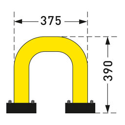 Arceaux de protection flexible barrière de protection, galvanisés et plastifiés - 375/390 mm