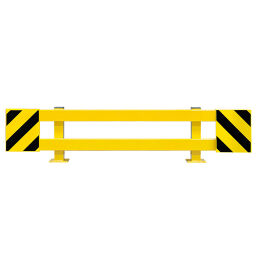 Collision protection safety and marking bumper protection adjustable from 1700 to 2100 mm