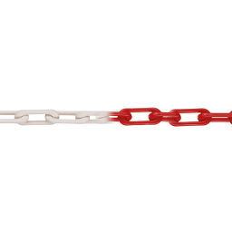 Barriers safety and marking safety markings polyethylene chain 46x11 mm, price per 10 meter - red/white