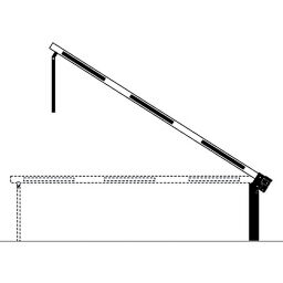Slagbomen slagboom met druk gasveer/stabilisator - 3820 mm breed