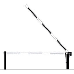 Barriers safety and marking barrier with pressure gas spring/fixed default  - 5820 mm wide