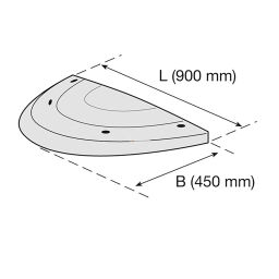 Ralentisseurs ralentisseur modulaire fin morceau seuil - 900/500/75 mm