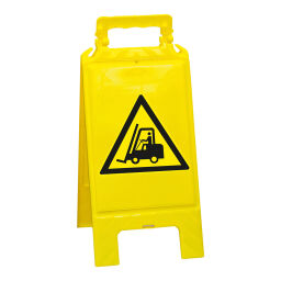 Borden en stickers veiligheid en markering waarschuwingsbord pas op voor heftruck verkeer