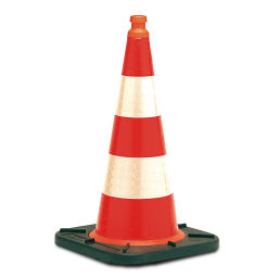 Traffic marking safety and marking street marker traffic cone, 500 mm high - reflective