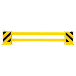 Collision Protection Safety and marking bumper protection adjustable from 2300 to 2700 mm.  W: 2300, D: 190, H: 500 (mm). Article code: 42.198.22.185