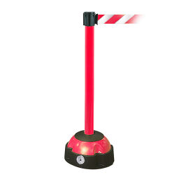 Barriers safety and marking safety markings stand with belt of 4 meter
