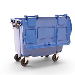 Poubelle papier Conteneur pour substances nocives 660 litres, convient pour prise DIN