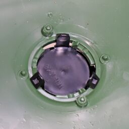 Poubelle composte Conteneur pour substances nocives 770 litres, convient pour prise DIN