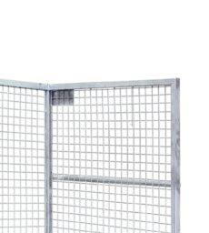 Rollbehälter 3-seitig 3-fach-Rollcontainer mit Stahlboden mit fest montierten Seitengittern