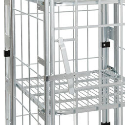 4-Sides 4-compartment rolling container A-nestable