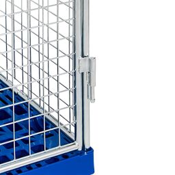 Anti-Diebstahl Rollbehälter anti-diefstal rolcontainer mit Kunststoffboden und steckbaren Seitengittern