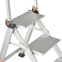 Used Industrial stairs single-sided work platform, 4 steps incl. platform