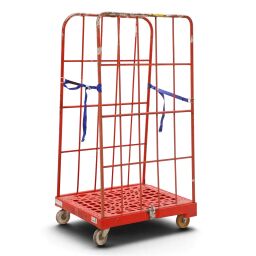 2 côtés roll conteneur 2-parois fond en plastique avec barrières à emboîter Occasion