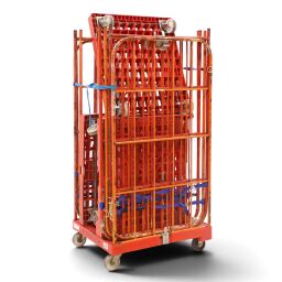2 côtés roll conteneur 2-parois fond en plastique avec barrières à emboîter Occasion