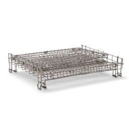Panier empilable gerbable et pliable 1 clapet en 1 côté longue Occasion
