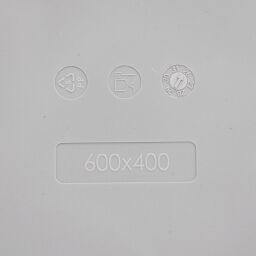Valise en plastique conforme à la norme Euronorm 600 x 400 x 185 mm – 34 litres – couvercle à charnières démontable