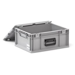 Valise en plastique conforme à la norme Euronorm 400 x 300 x 185 mm – 16 litres – couvercle à charnières démontable