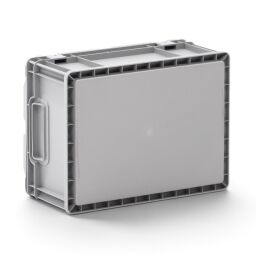 Valise en plastique conforme à la norme Euronorm 400 x 300 x 185 mm – 16 litres – couvercle à charnières démontable
