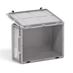 Valise en plastique conforme à la norme Euronorm 400 x 300 x 185 mm – 16 litres – couvercle à charnières démontable