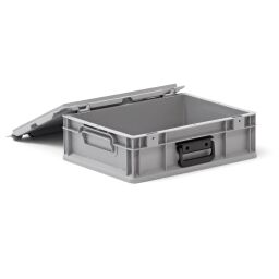 Valise en plastique conforme à la norme Euronorm 400 x 300 x 135 mm – 11 litres – couvercle à charnières démontable