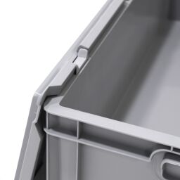 Valise en plastique conforme à la norme Euronorm 400 x 300 x 135 mm – 11 litres – couvercle à charnières démontable