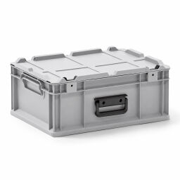 Valise en plastique conforme à la norme Euronorm 400 x 300 x 185 mm – 16 litres – couvercle à charnières démontable
