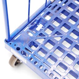 3 côtés Conteneur roulant à 3 compartiments fond en plastique avec barrières à emboîter Occasion