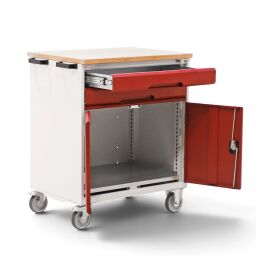 Chariot occasion chariot porte-outils avec 1 armoire et 2 tiroirs Occasion
