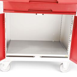 Chariot occasion chariot porte-outils avec 1 armoire et 2 tiroirs Occasion