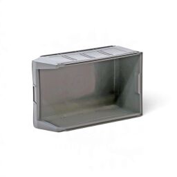 Storage bin plastic grip opening