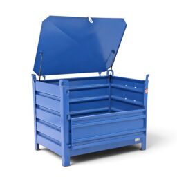 Caisse palette métallique anti-vol 1 clapet en 1 côté longue Occasion