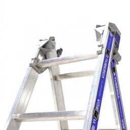 Escalier pour rayonnage echelle transformable 2-pièces connecté, 2x8 marchepieds Occasion