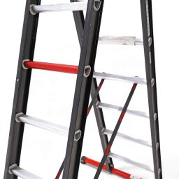 Used Industrial stairs double-sided, 2x8 steps
