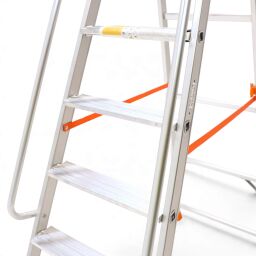 Used Industrial stairs single-sided, 8 steps incl. platform