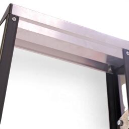 Gebrauchte Industrietreppe einseitig begehbar, 7 Stufen inkl. plattform