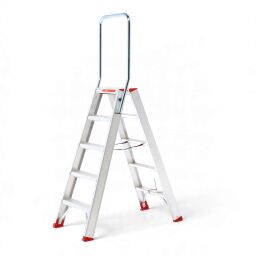 Gebrauchte Industrietreppe doppelseitig, 2x5 Stufen