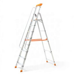 Used Industrial stairs single-sided, 8 steps incl. platform