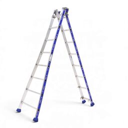 Escalier pour rayonnage echelle transformable 2-pièces connecté, 2x8 marchepieds Occasion