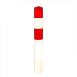 Poteaux de protection poteau de protection poteaux de protection, galvanisés - 90 mm large (rouge/blanc)