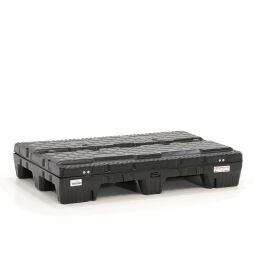 Pallet stacking frames palletbox 1 flap at 1 long side