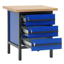 Etablis table de travail avec 3 tiroirs, 75 cm