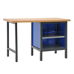 Etablis table de travail avec 2 étagères, 150 cm