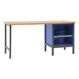 Etablis table de travail avec 2 étagères, 200 cm